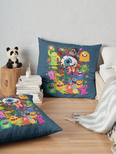 My Singing Monsters - Merry Christmas Throw Pillow Official My Singing Monsters Merch