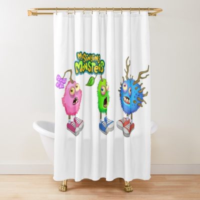 My Singing Monsters Characters Shower Curtain Official Cow Anime Merch