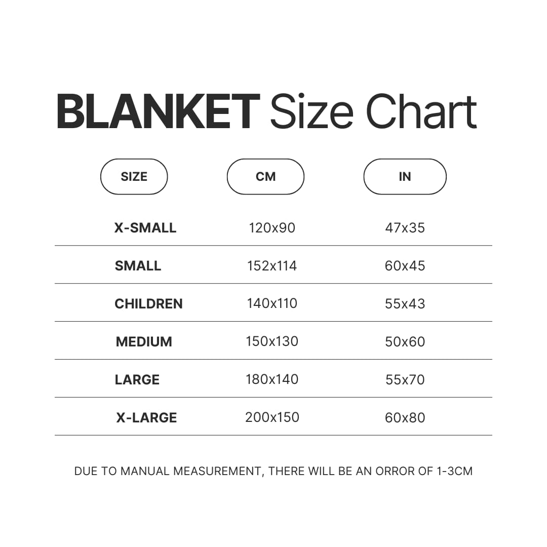 Blanket Size Chart - My Singing Monsters Shop
