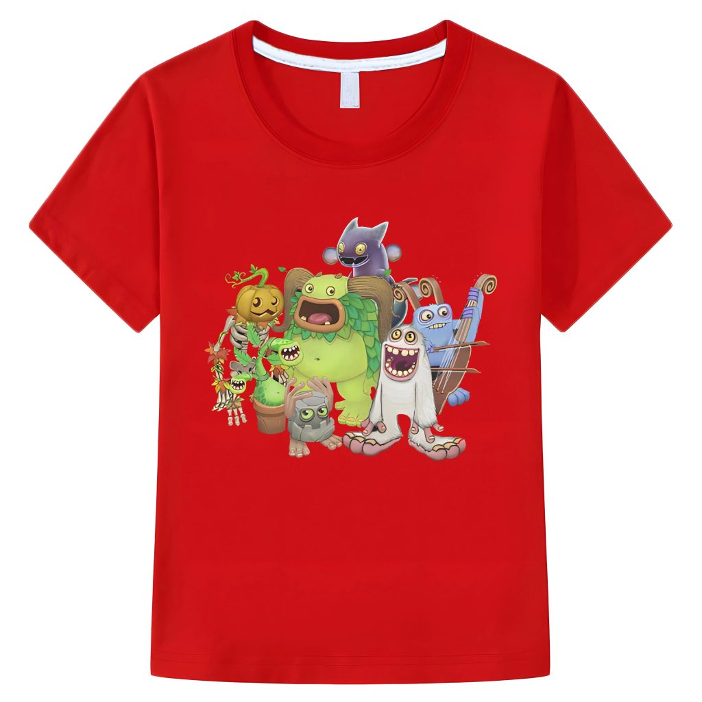 Boy girl T shirts My Singing Monsters Game Graphic Cartoon Funny Pure Cotton Tee Round Neck 1 - My Singing Monsters Shop