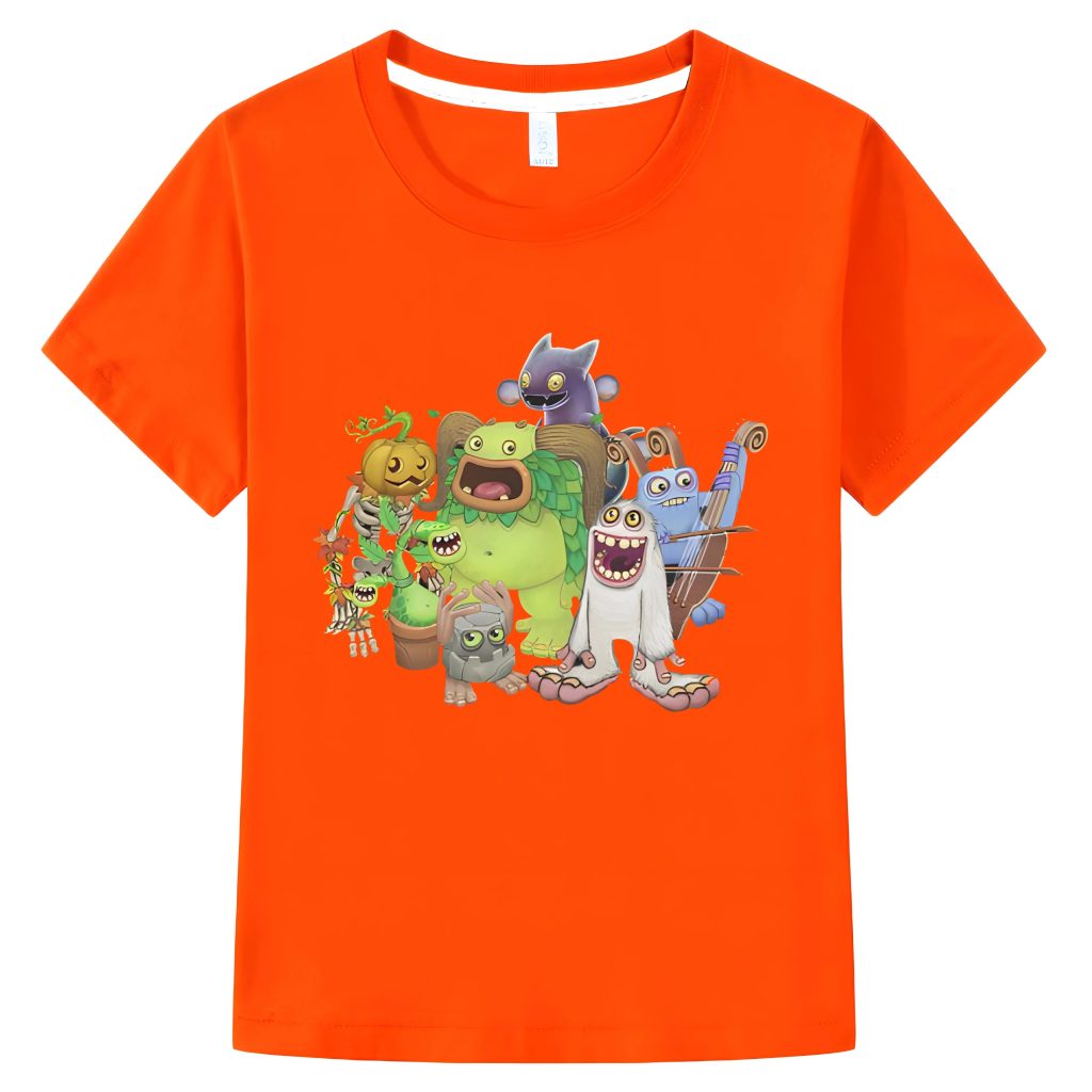 Boy girl T shirts My Singing Monsters Game Graphic Cartoon Funny Pure Cotton Tee Round Neck - My Singing Monsters Shop